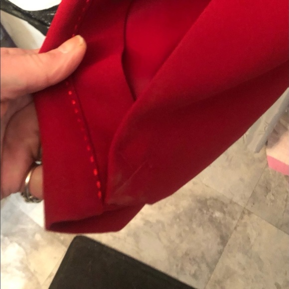 Cache size 12 sexy red formal suit wide leg flat front pants thigh high slit - Picture 6 of 11